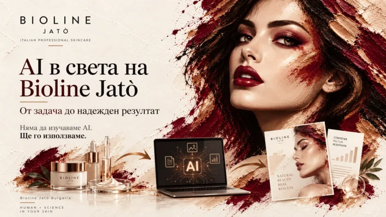 Bioline Jatò — AI в света на професионалната козметика, заглавен слайд на обучението